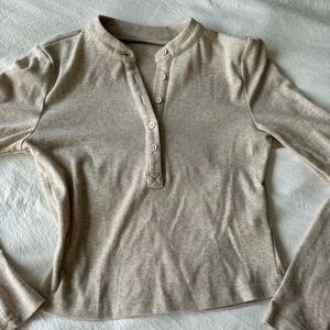 Cream quarter button down from Shein! Never worn!